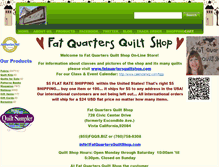 Tablet Screenshot of fatquartersquiltshop.biz